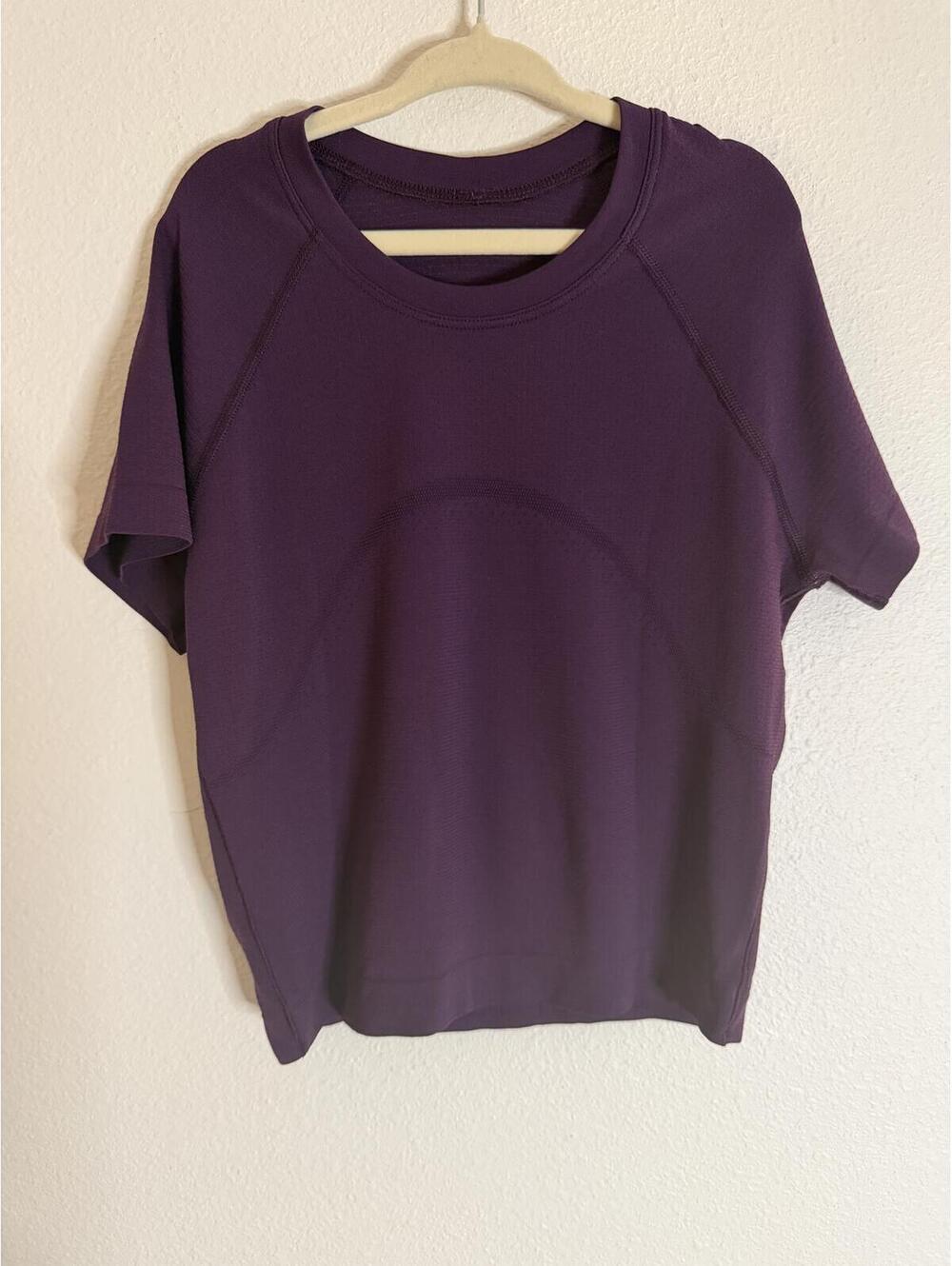 Lululemon Swiftly Tech Short Sleeve Crew Purple Seamless Running Top
